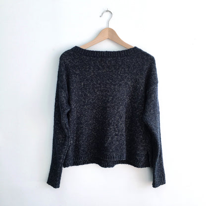 Joie Metallic Navy Sweater - size xs