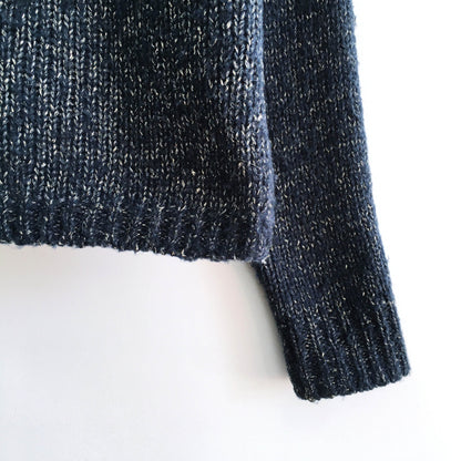 Joie Metallic Navy Sweater - size xs