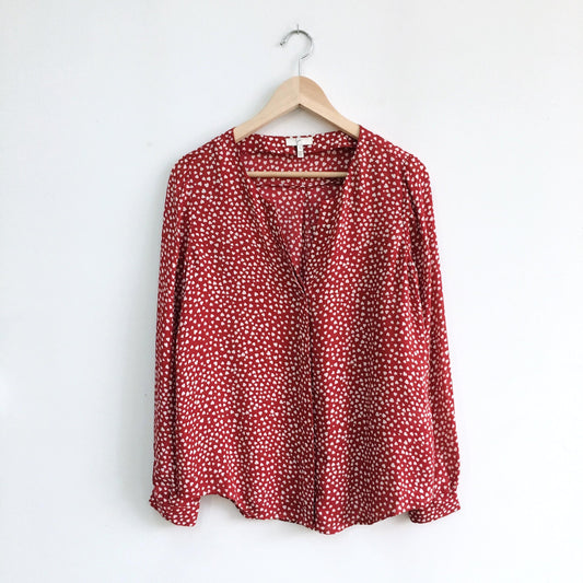 Joie Moemi Heart Blouse - size Small