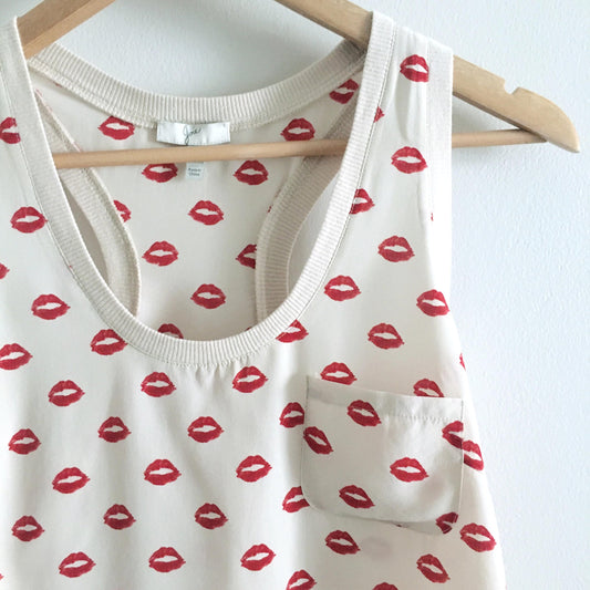 Joie Alicia Lips Pocket Tank - size xs