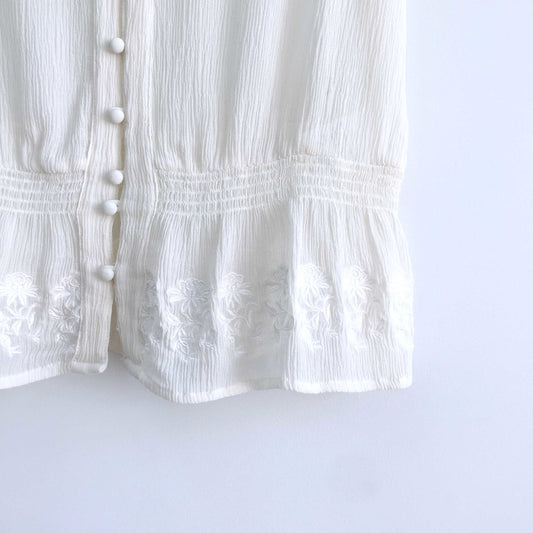 Joie rose chiffon peplum top - size xs