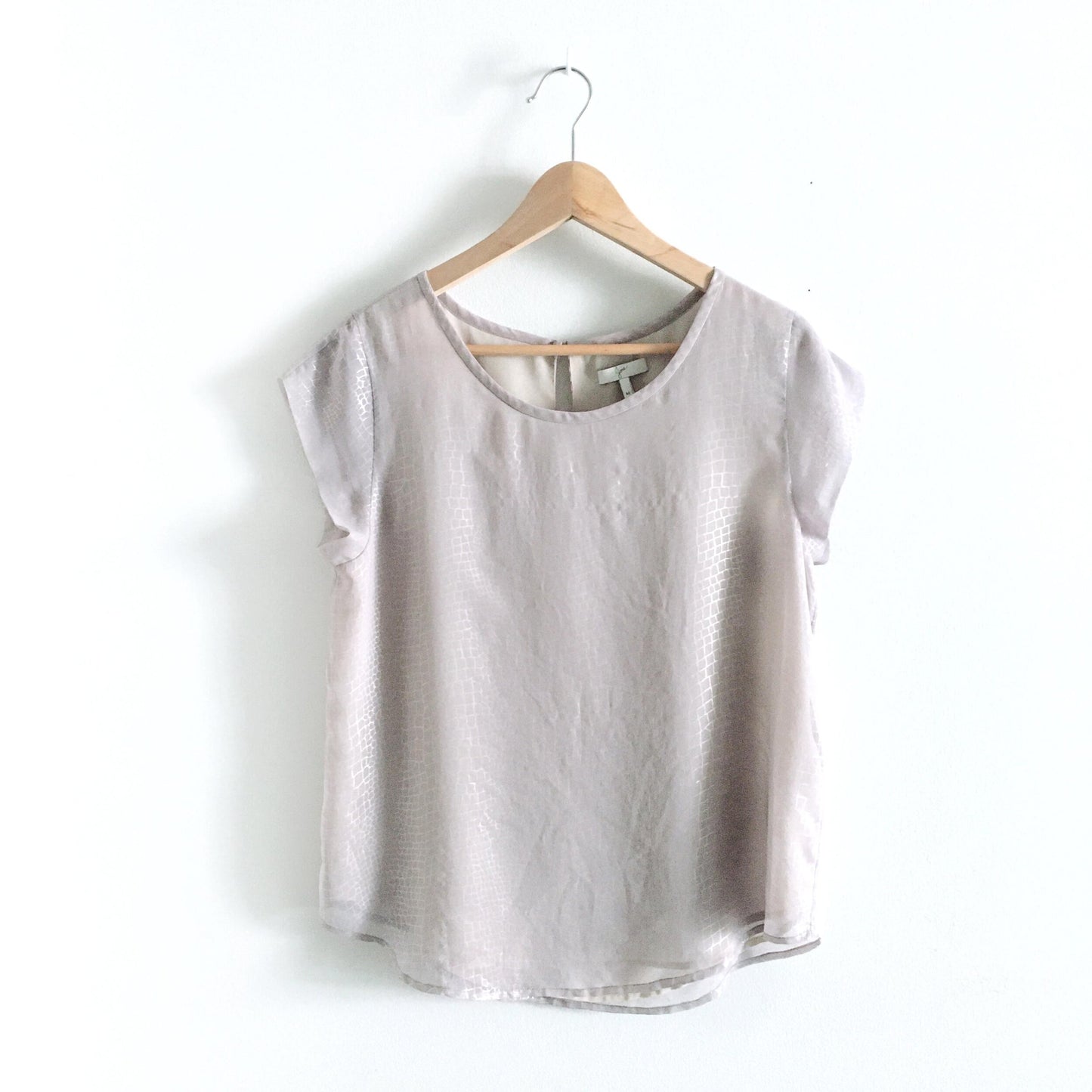 Joie Metallic Rancher Snakeskin Top - size Medium