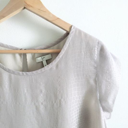 Joie Metallic Rancher Snakeskin Top - size Medium
