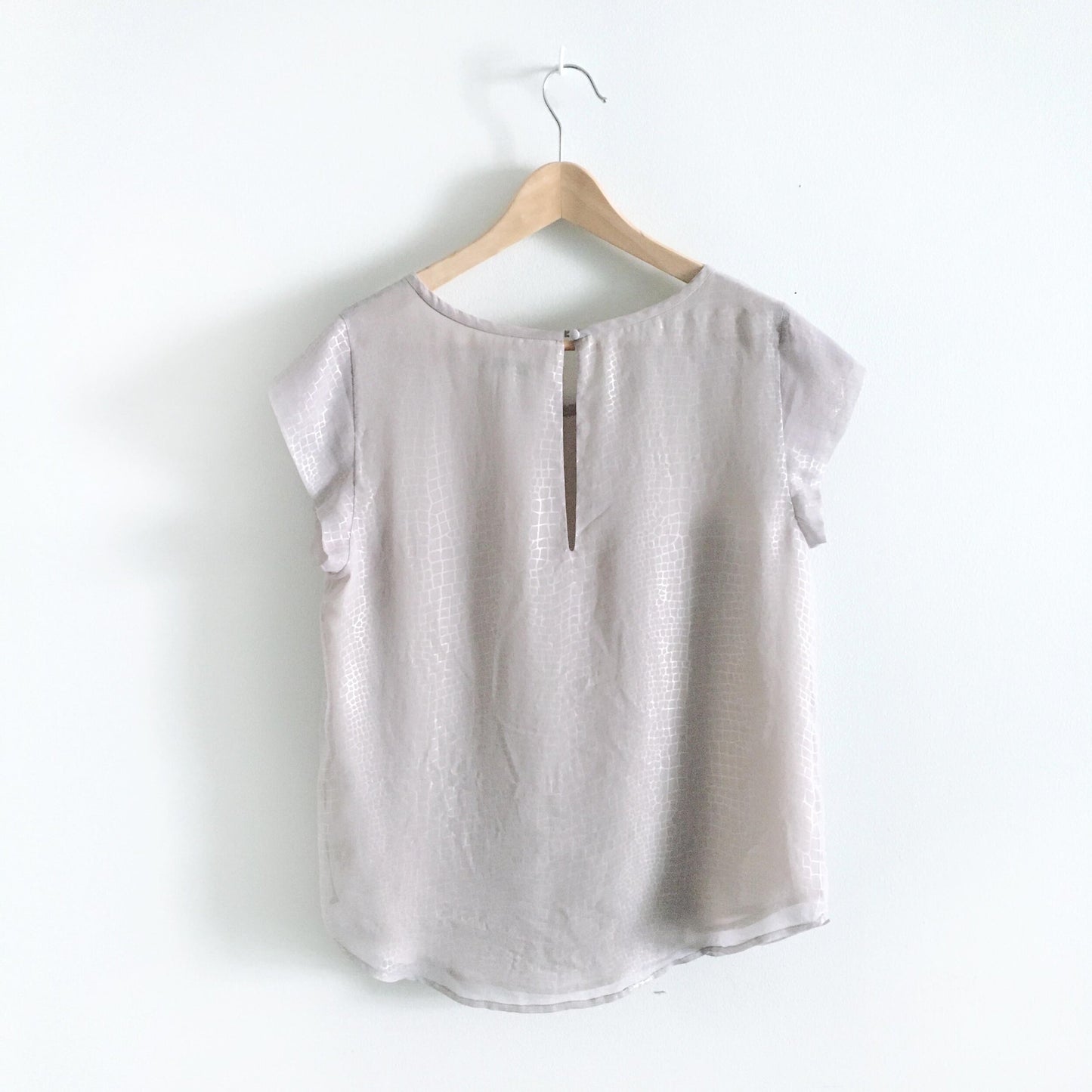 Joie Metallic Rancher Snakeskin Top - size Medium