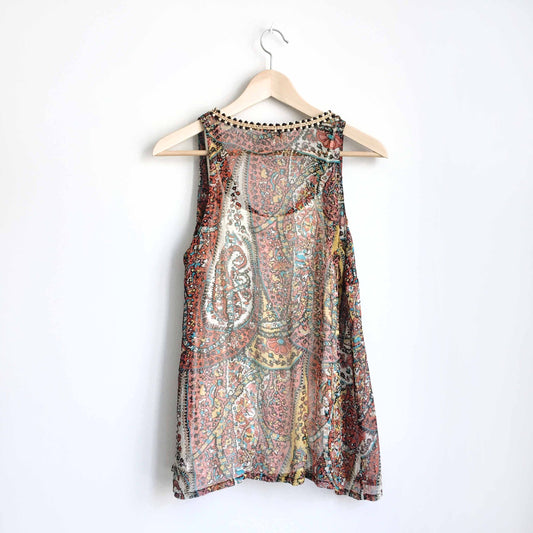 Joie silk paisley tank - size Small