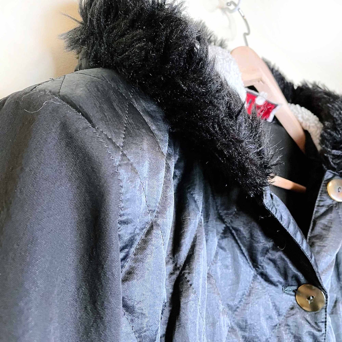 vintage 80's jean paul gaultier pour gibo jacket with faux fur hood - size 44