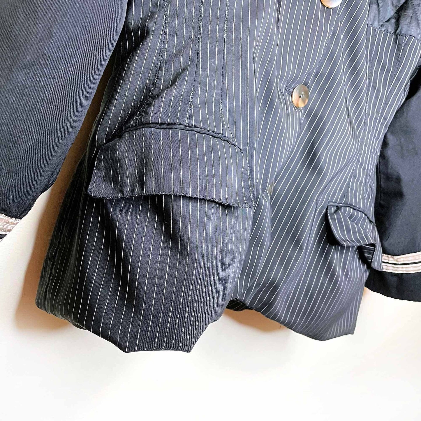 vintage 80's jean paul gaultier pour gibo jacket with faux fur hood - size 44