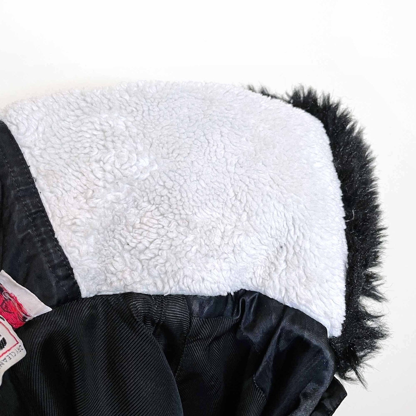 vintage 80's jean paul gaultier pour gibo jacket with faux fur hood - size 44