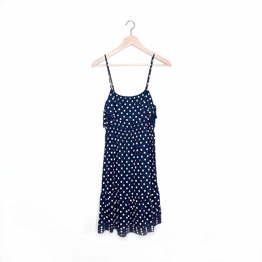juicy couture blue polka dot ruffle summer dress - size medium