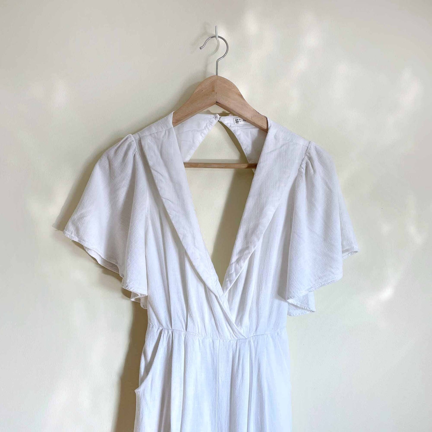 Here comes the sun white linen-blend romper - size Small