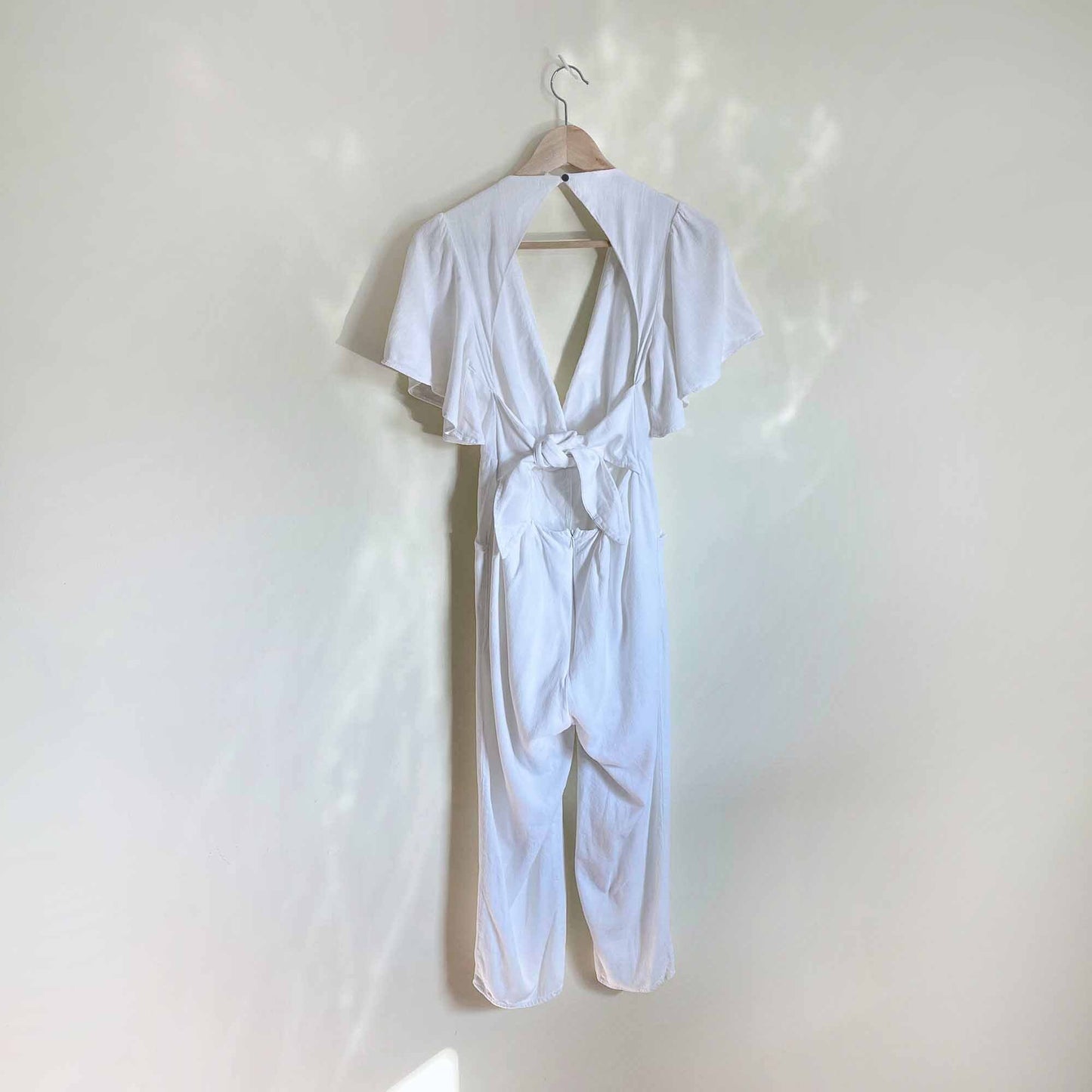 Here comes the sun white linen-blend romper - size Small