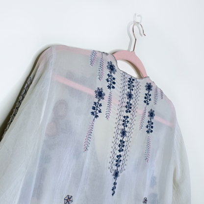johnny was embroidered boho tunic - size medium