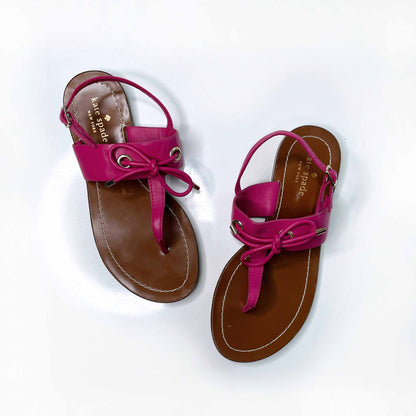 kate spade pink carolina thong sandals - size 7