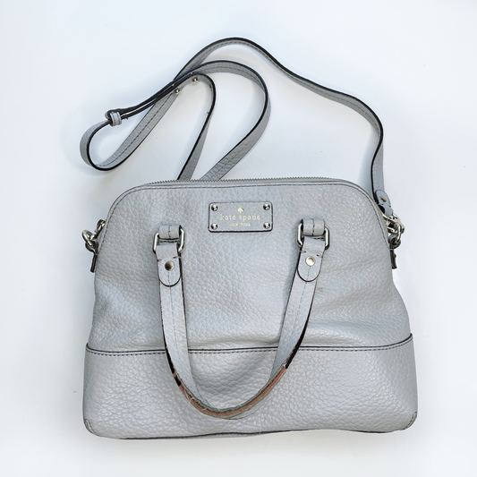 kate spade grove court pebbled leather satchel