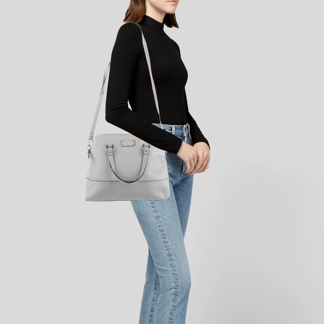 kate spade grove court pebbled leather satchel