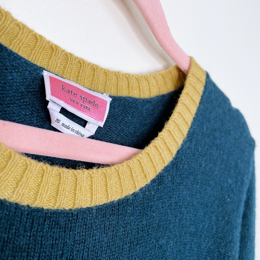 kate spade disco naps wool-blend sweater - size medium