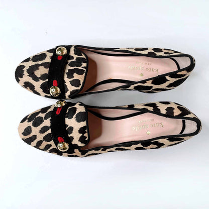 kate spade margery loafer pumps in leopard - size 37.5