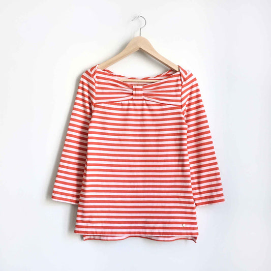 kate spade wheaton striped bow top - size medium