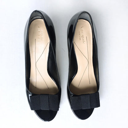 Kate Spade patent bow heels - size 9