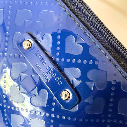 kate spade blue patent leather tote carry-all bag