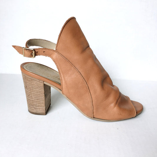 Kentia Italy leather slingback block heel - size 38