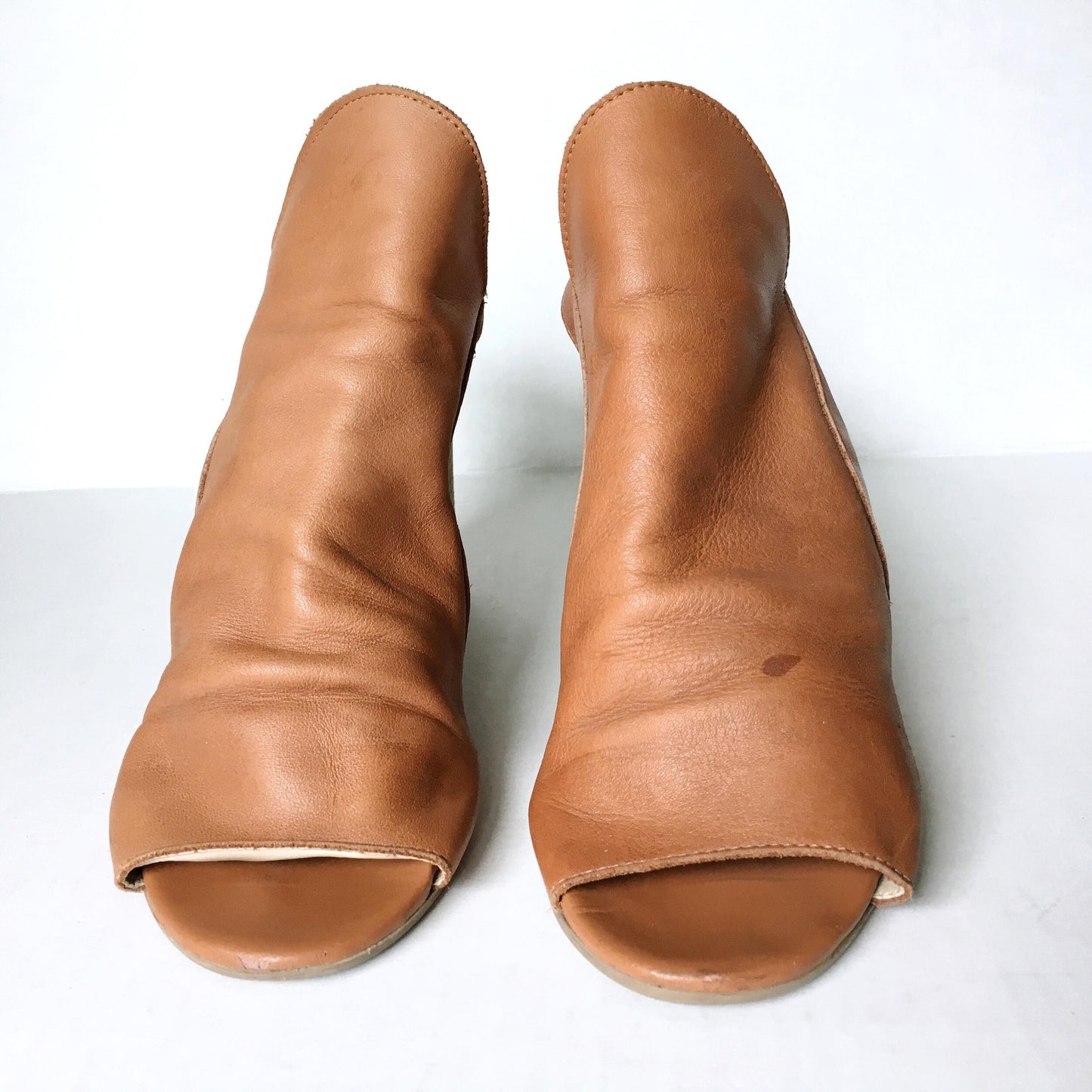 Kentia Italy leather slingback block heel - size 38