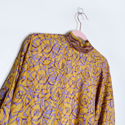 sustain los angeles 100% silk kimono robe - size OS