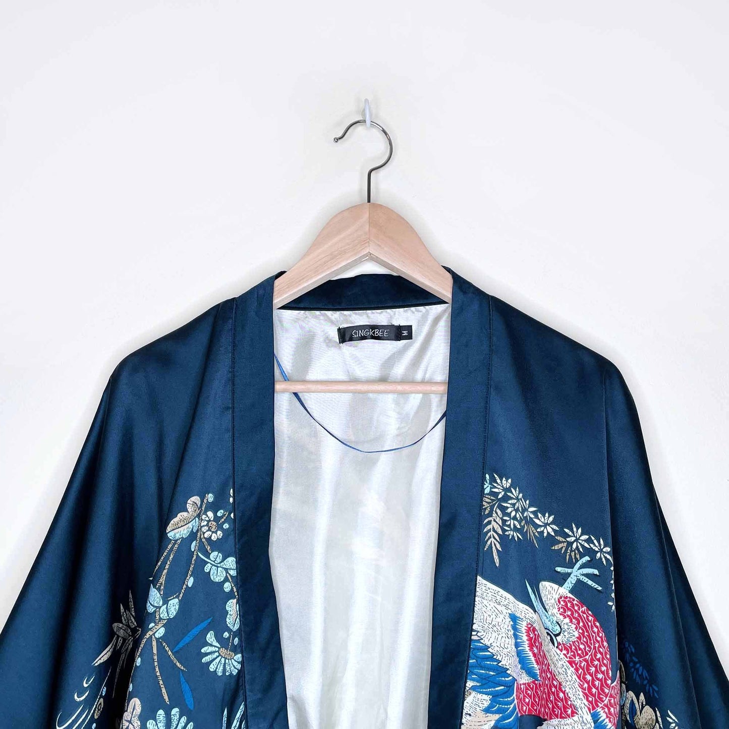 vintage singkbee satin kimono jacket - size medium