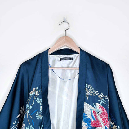 vintage singkbee satin kimono jacket - size medium