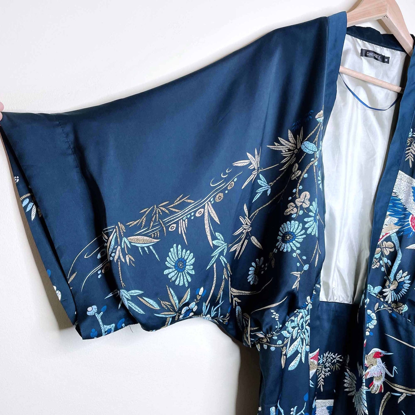 vintage singkbee satin kimono jacket - size medium