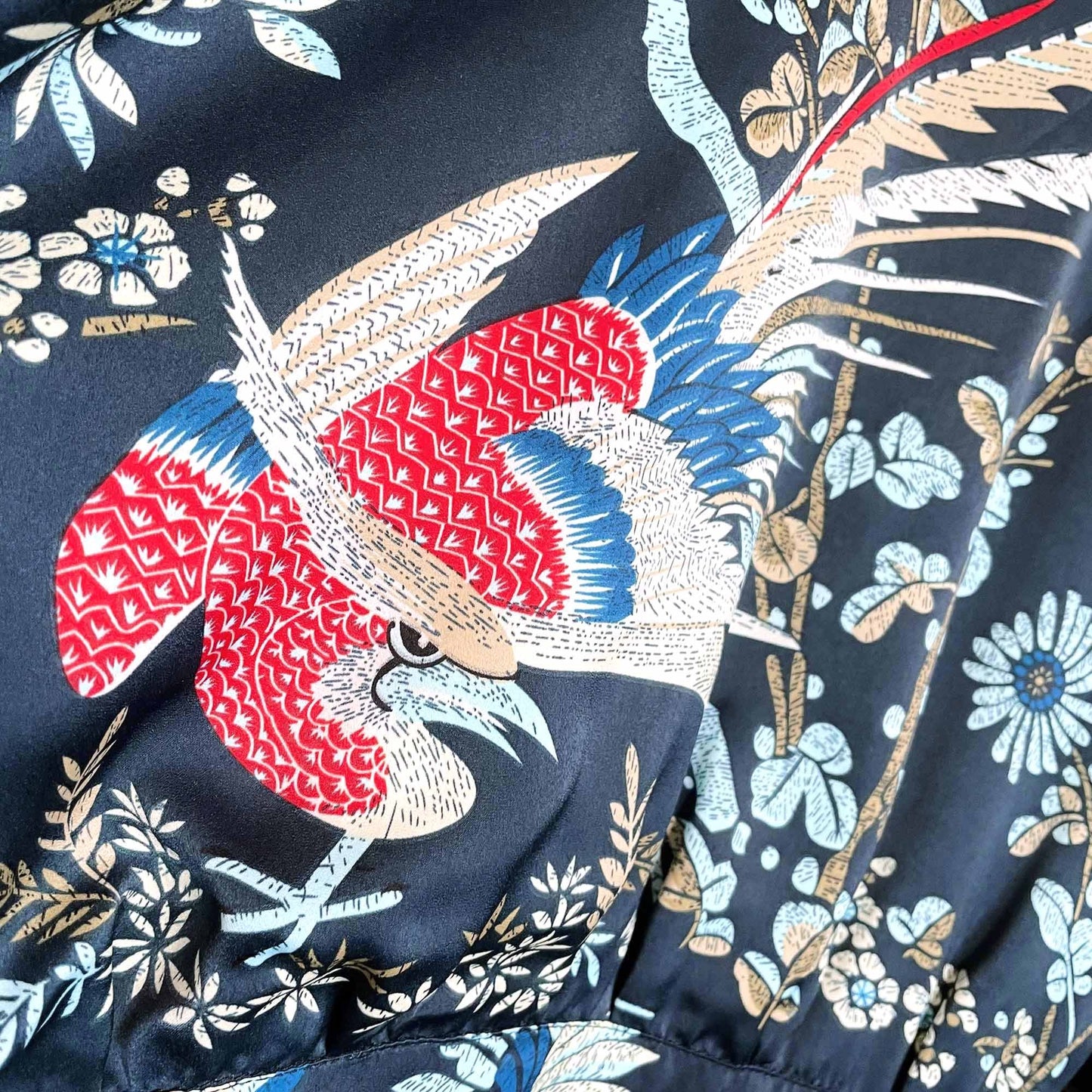 vintage singkbee satin kimono jacket - size medium