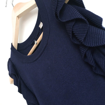 knitted and knotted constance ruffle top - size small