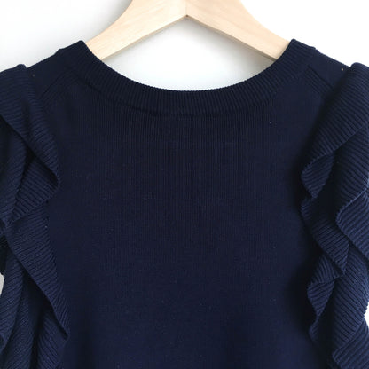 knitted and knotted constance ruffle top - size small