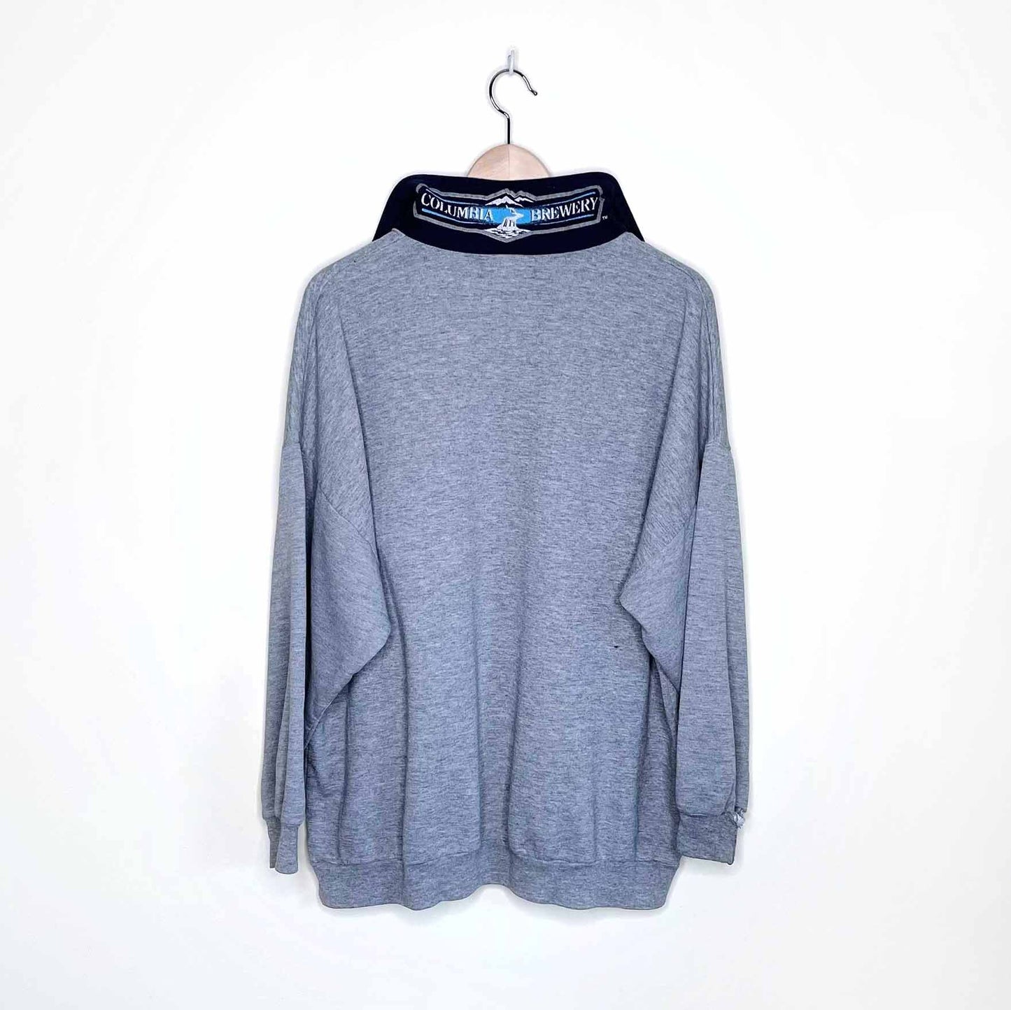 vintage kokanee beer 1/4 zip up sweatshirt - size xl