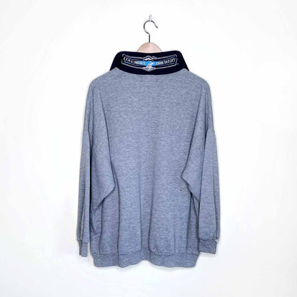 vintage kokanee beer 1/4 zip up sweatshirt - size xl