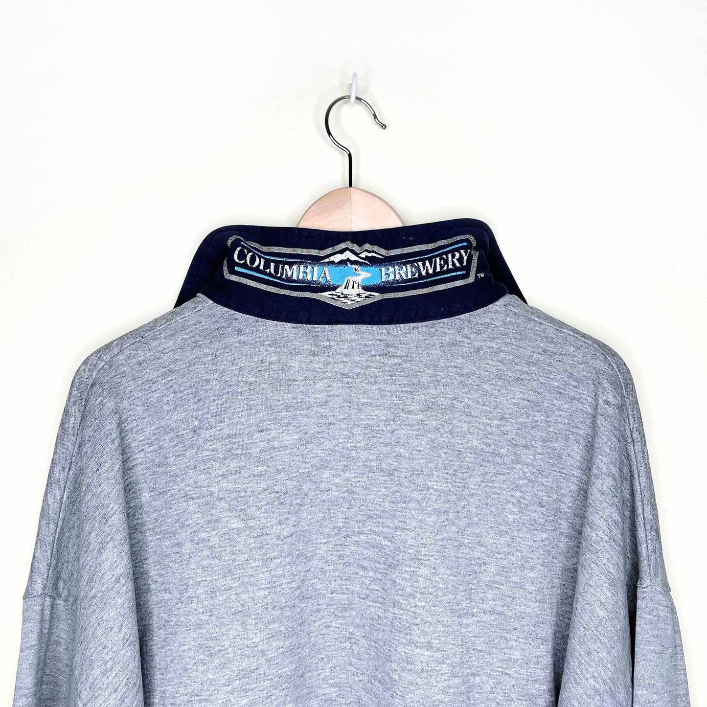 vintage kokanee beer 1/4 zip up sweatshirt - size xl