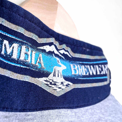 vintage kokanee beer 1/4 zip up sweatshirt - size xl