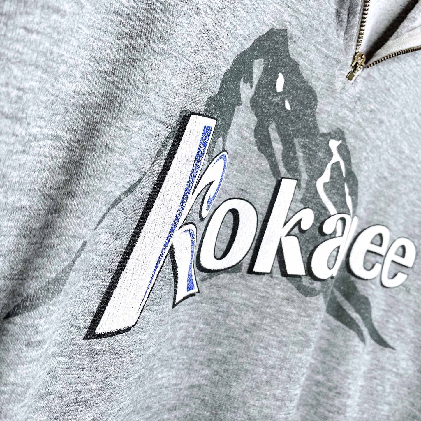 vintage kokanee beer 1/4 zip up sweatshirt - size xl