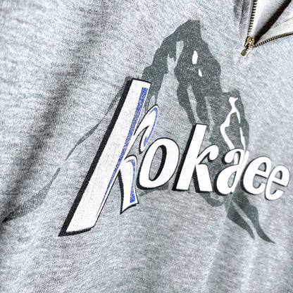 vintage kokanee beer 1/4 zip up sweatshirt - size xl