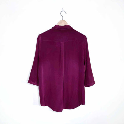 the kooples silk buttondown with mesh panelling - size large