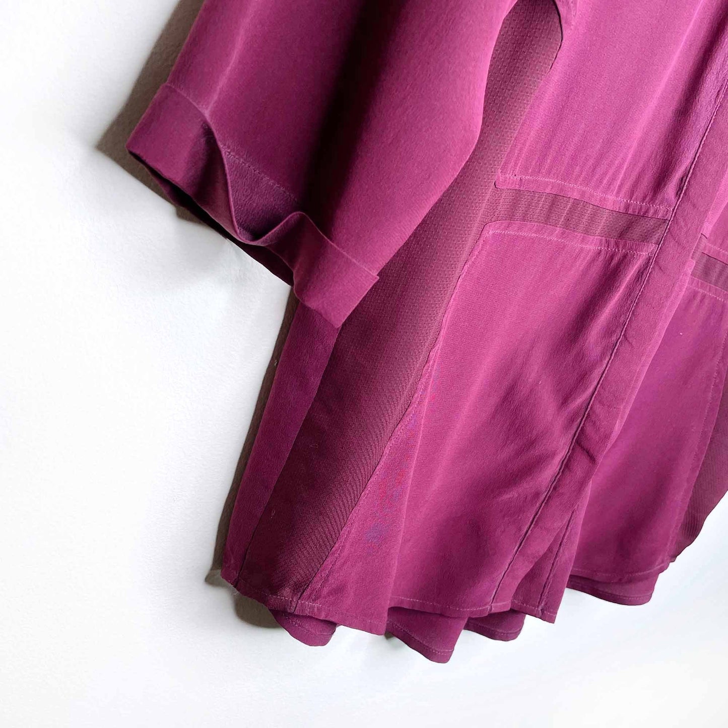 the kooples silk buttondown with mesh panelling - size large