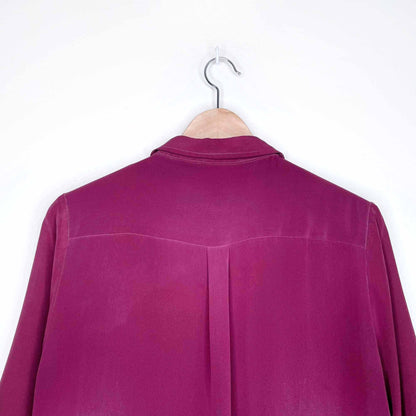 the kooples silk buttondown with mesh panelling - size large