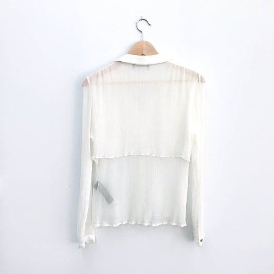 The Kooples Silk Chiffon Tiered Blouse - size Small
