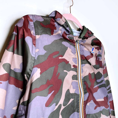 k-way kids camo packable rain jacket - size 6