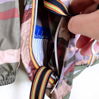 k-way kids camo packable rain jacket - size 6