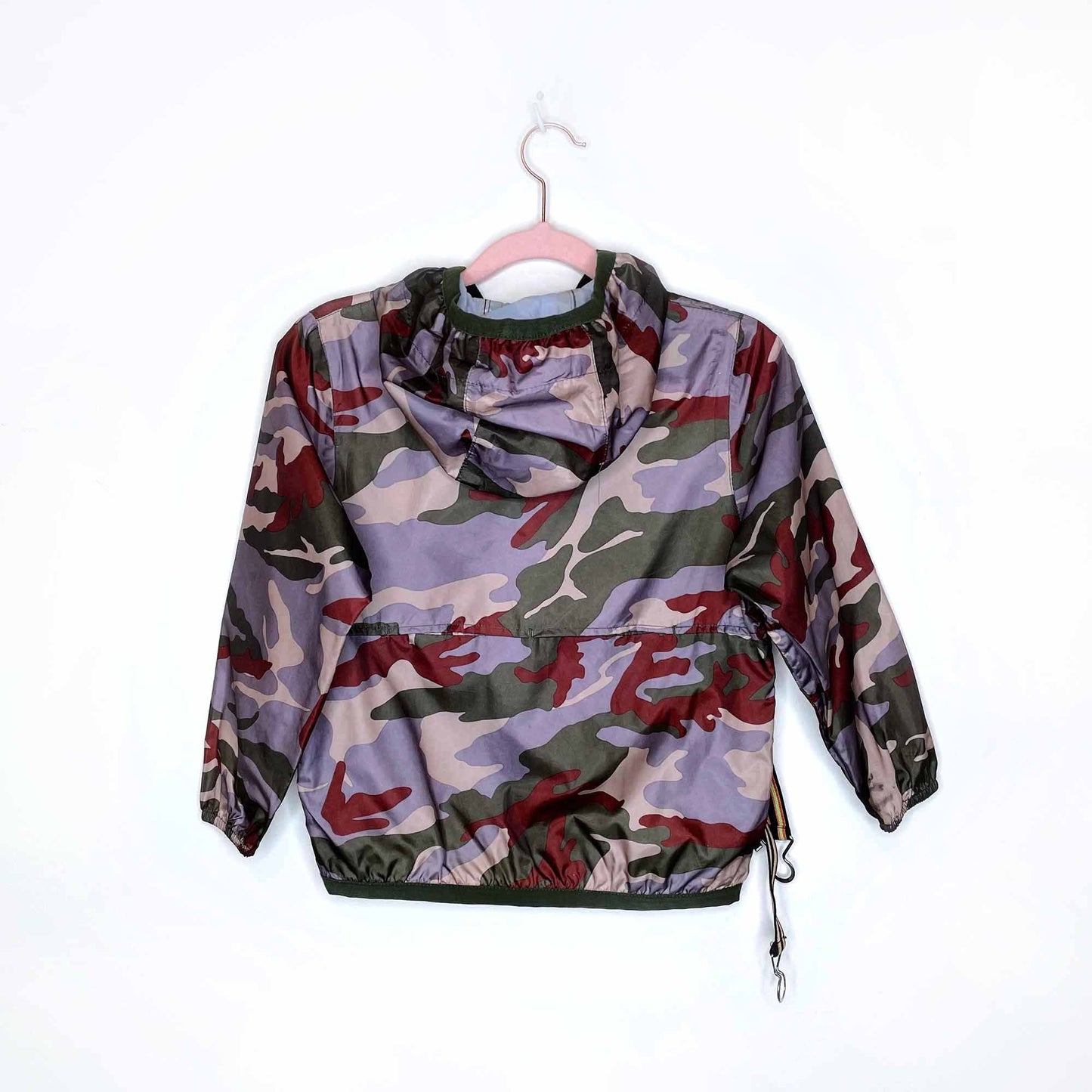 k-way kids camo packable rain jacket - size 6