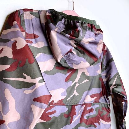 k-way kids camo packable rain jacket - size 6