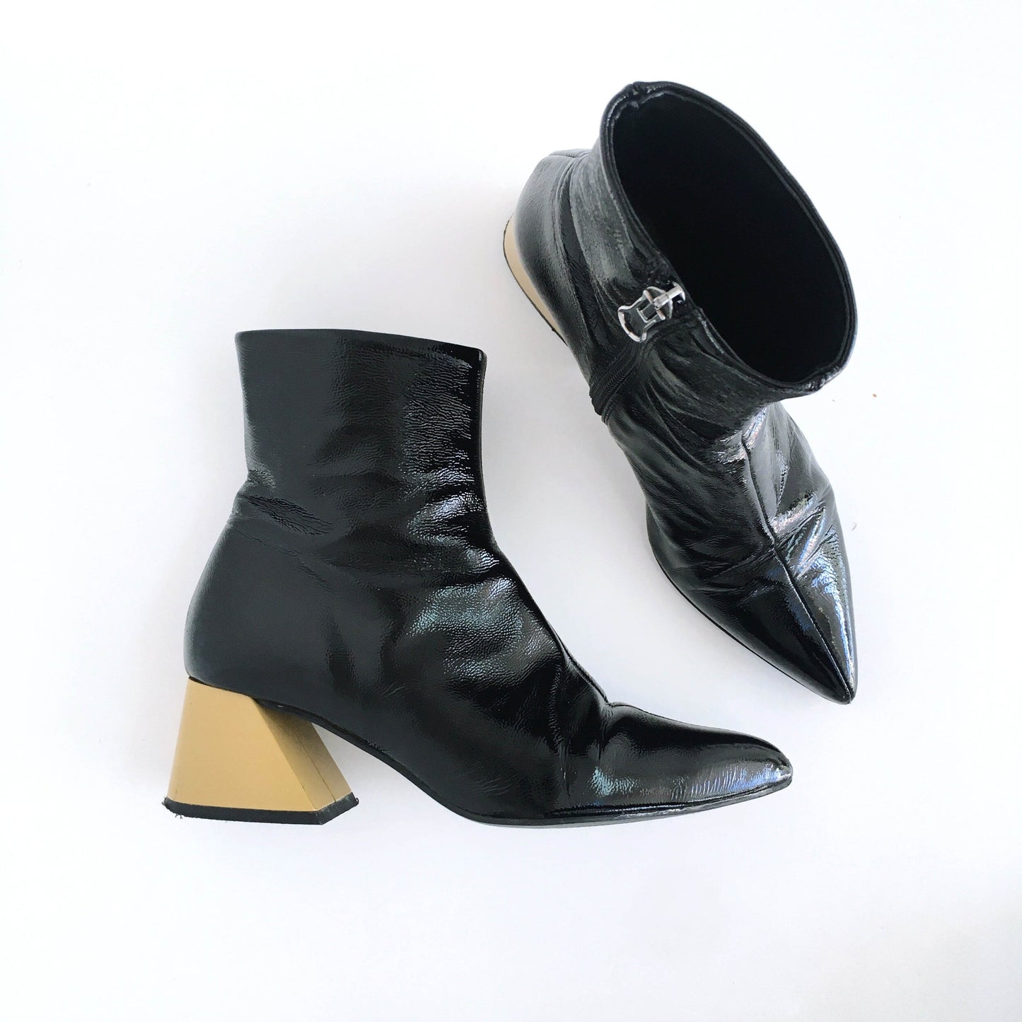 l'Intervalle patent leather belgrade boots - size 36