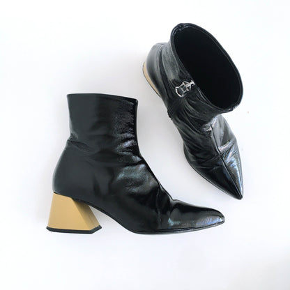 l'Intervalle patent leather belgrade boots - size 36