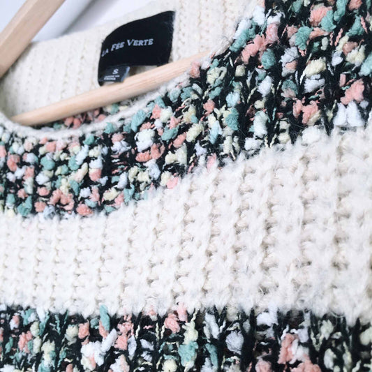 La Fee Verte Anthropologie confetti striped sweater - size Small